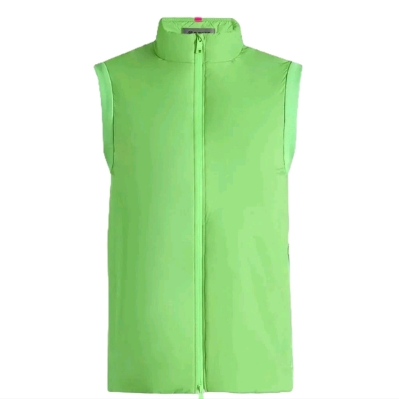 G Fore Mens Golf Vest Size Medium Lime Green Maverik Hybrid 4 Way Stretch New - Picture 4 of 12